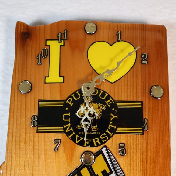 Purdue University Clock I LOVE PERDUE Boilmakers Indiana Shaped - Picture 3 of 8